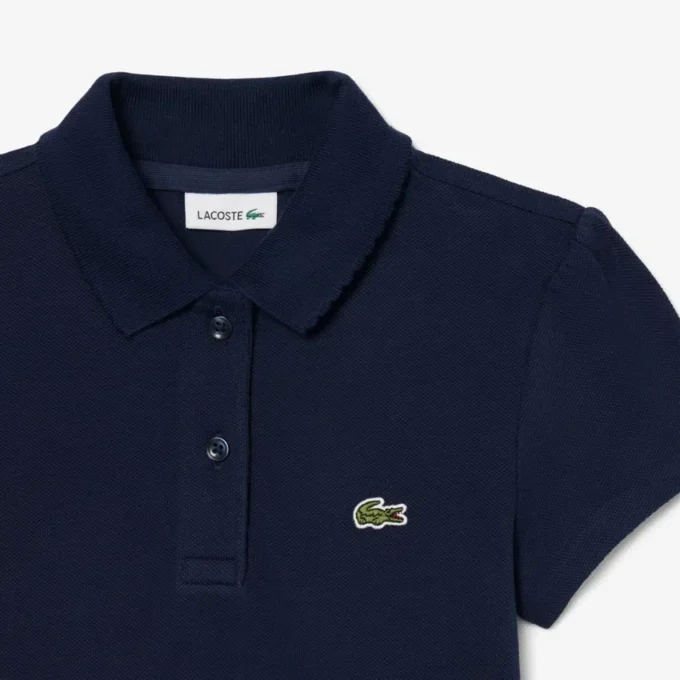 Polohemd für Mädchen mit gewelltem Kragen