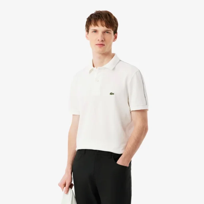 Polohemd mit Logo-Streifen in Regular Fit