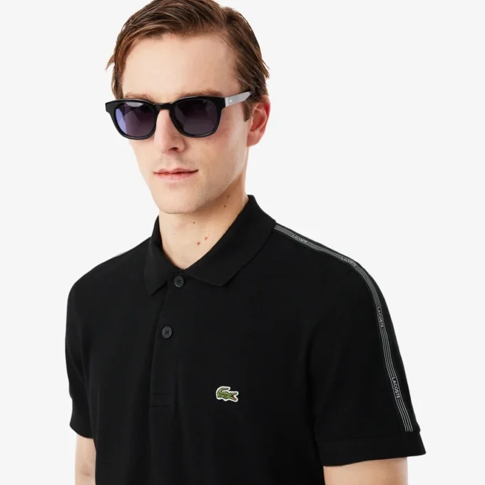 Polohemd mit Logo-Streifen in Regular Fit