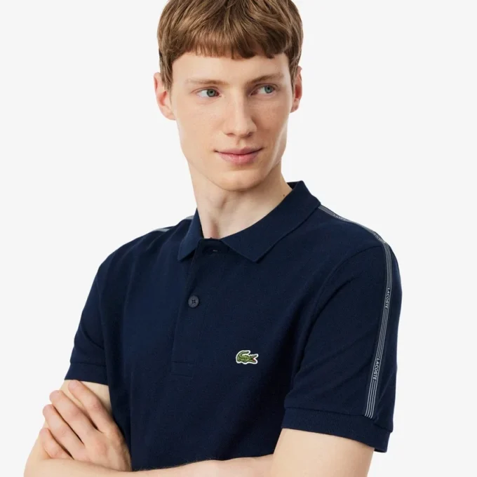 Polohemd mit Logo-Streifen in Regular Fit