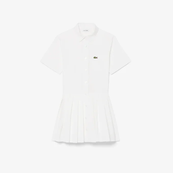 Popeline-Plisseerock-Hemdkleid