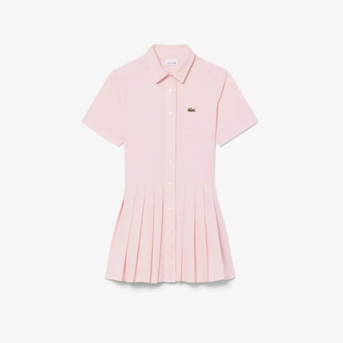 Popeline-Plisseerock-Hemdkleid