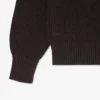 Pullover mit Perlen-Rippenstrick und Emblem