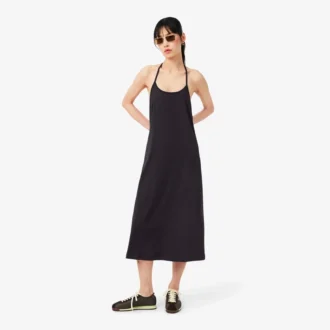 Rückenfreies Maxikleid mit Trägern