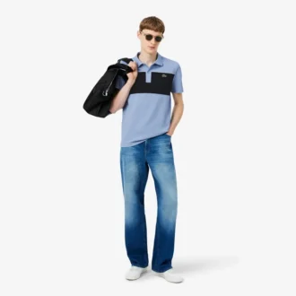 Regular Fit Colorblock Piqué-Poloshirt