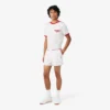 Regular Fit Double-Face-Shorts mit Kontrastbesatz