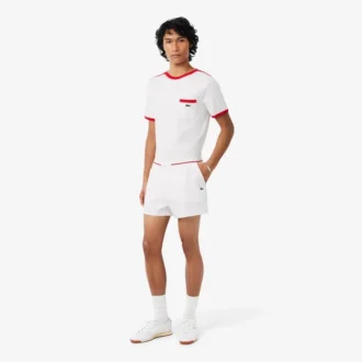 Regular Fit Double-Face-Shorts mit Kontrastbesatz