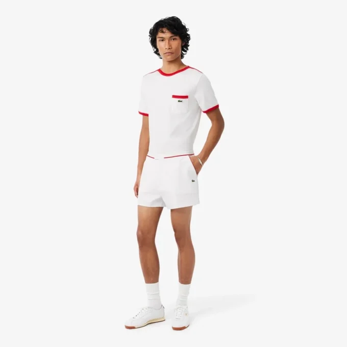 Regular Fit Double-Face-Shorts mit Kontrastbesatz