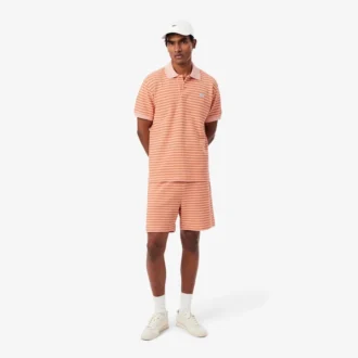 Regular-Fit-Shorts aus gestreifter Baumwolle