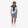 Regular-Fit-Shorts aus gestreifter Baumwolle
