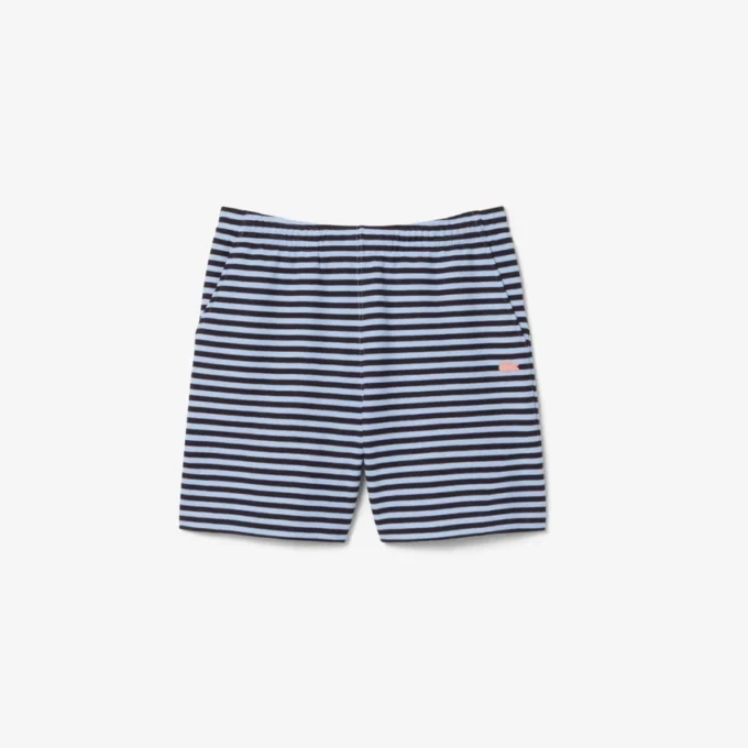 Regular-Fit-Shorts aus gestreifter Baumwolle