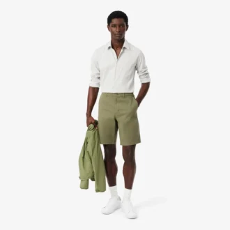 Regular Fit Stretch-Baumwoll-Chino-Bermudashorts