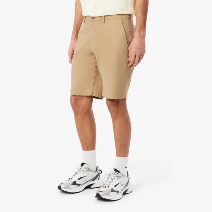 Regular Fit Stretch-Baumwoll-Chino-Bermudashorts