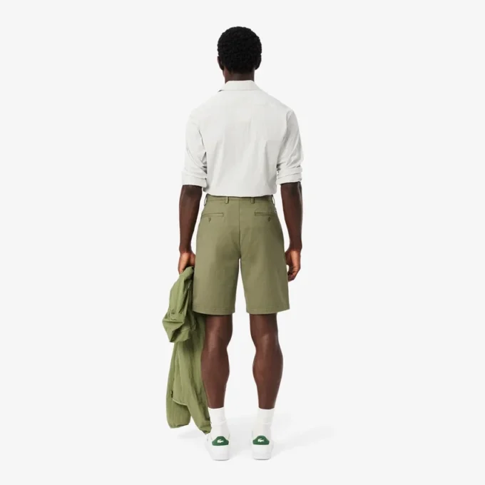 Regular Fit Stretch-Baumwoll-Chino-Bermudashorts