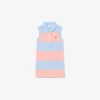 Ärmelloses gestreiftes Petit-Piqué-Poloshirt-Kleid