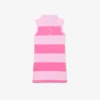 Ärmelloses gestreiftes Petit-Piqué-Poloshirt-Kleid