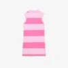 Ärmelloses gestreiftes Petit-Piqué-Poloshirt-Kleid