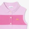 Ärmelloses gestreiftes Petit-Piqué-Poloshirt-Kleid