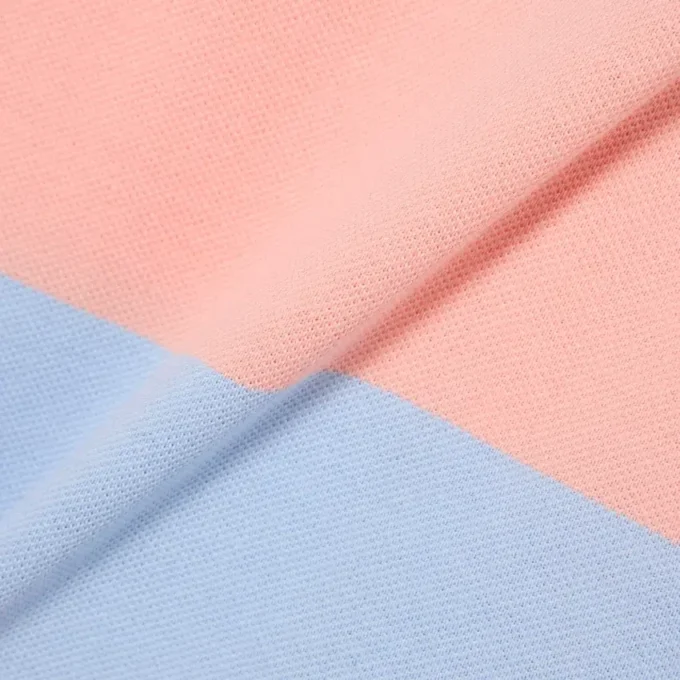 Ärmelloses gestreiftes Petit-Piqué-Poloshirt-Kleid