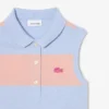 Ärmelloses gestreiftes Petit-Piqué-Poloshirt-Kleid