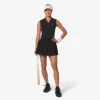 Ärmelloses Stretch-Strick-Tennis-Poloshirt für Damen