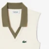 Ärmelloses Stretch-Strick-Tennis-Poloshirt für Damen