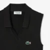 Ärmelloses Stretch-Strick-Tennis-Poloshirt für Damen