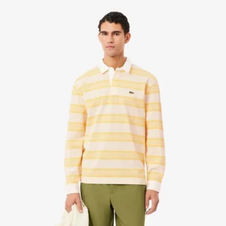 Rugby-Poloshirt mit Streifen im Relaxed Fit