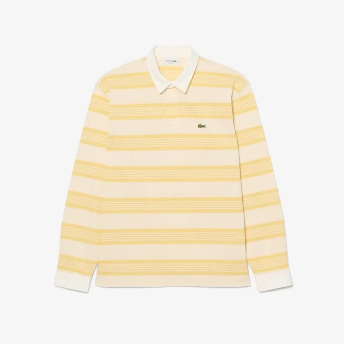 Rugby-Poloshirt mit Streifen im Relaxed Fit
