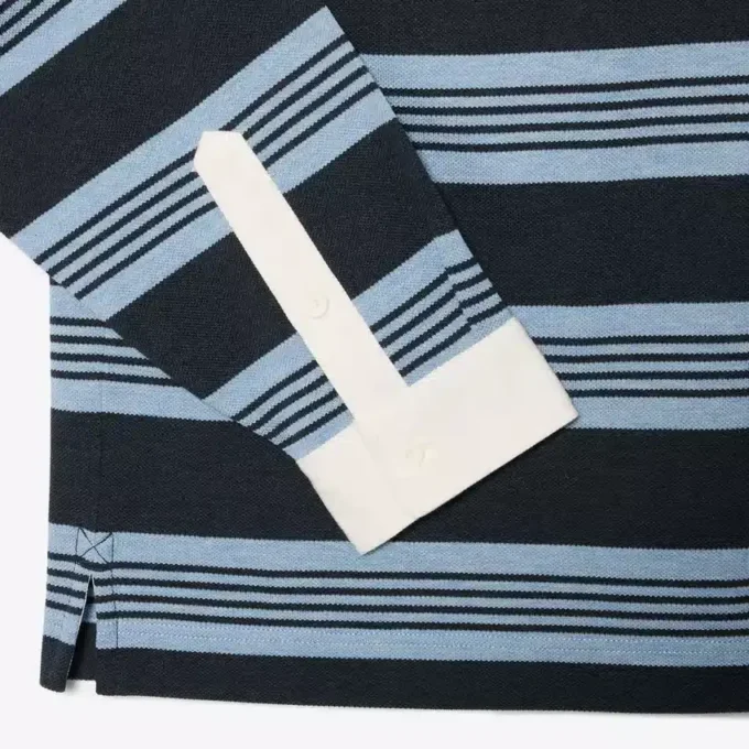 Rugby-Poloshirt mit Streifen im Relaxed Fit