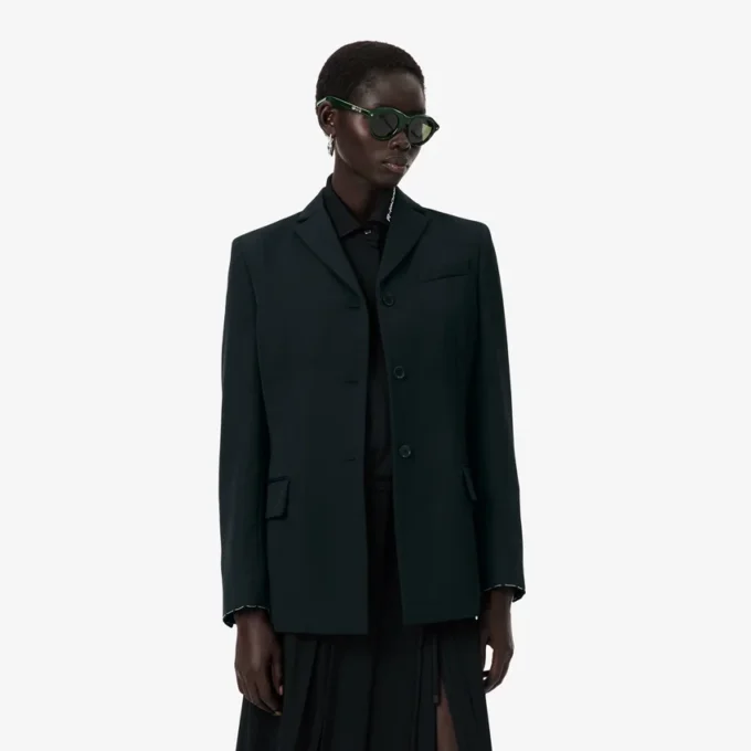 Runway-Blazer aus leichter Wolle