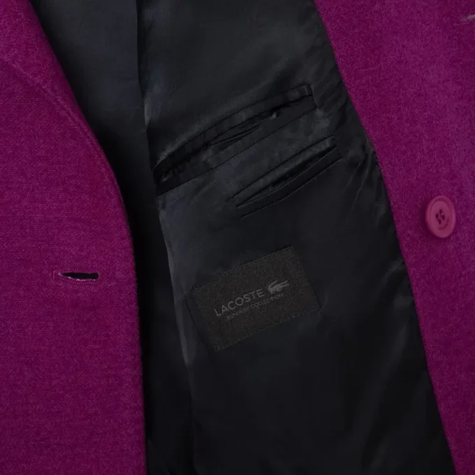 Runway-Blazer aus marmorierter Wolle mit doppelter Knopfleiste