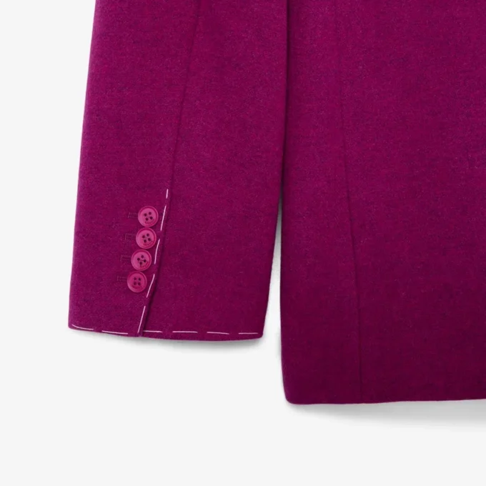 Runway-Blazer aus marmorierter Wolle mit doppelter Knopfleiste