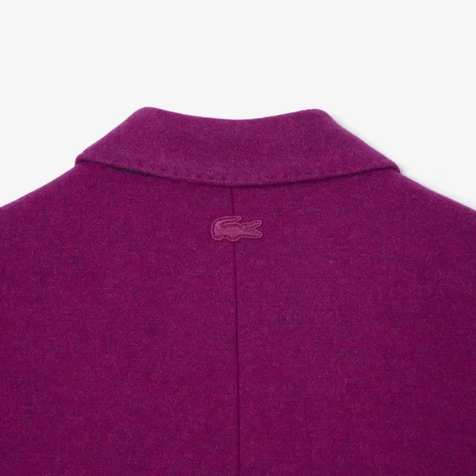 Runway-Blazer aus marmorierter Wolle mit doppelter Knopfleiste