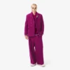 Runway-Blazer aus marmorierter Wolle mit doppelter Knopfleiste