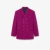 Runway-Blazer aus marmorierter Wolle mit doppelter Knopfleiste