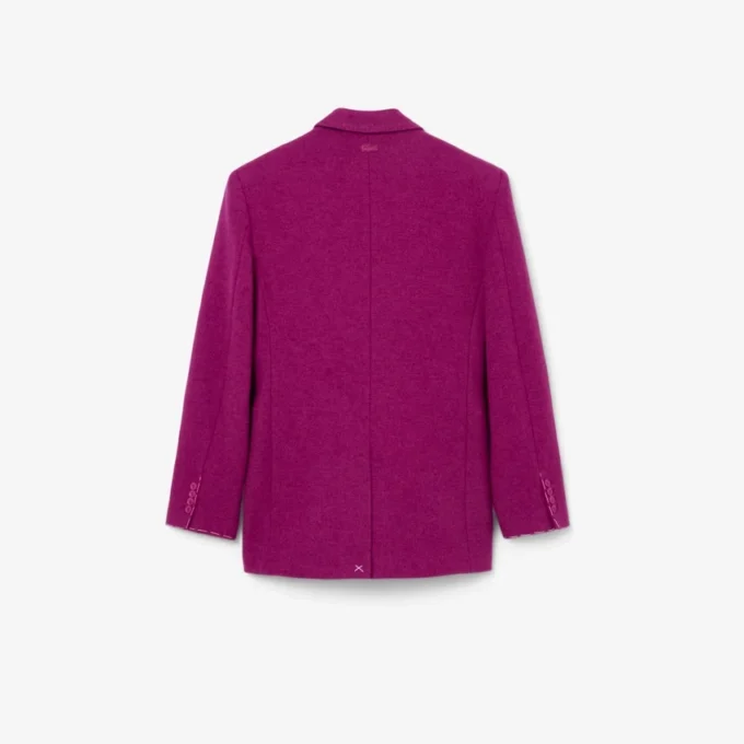 Runway-Blazer aus marmorierter Wolle mit doppelter Knopfleiste
