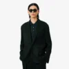 Runway-Blazer aus Satin mit Schalkragen