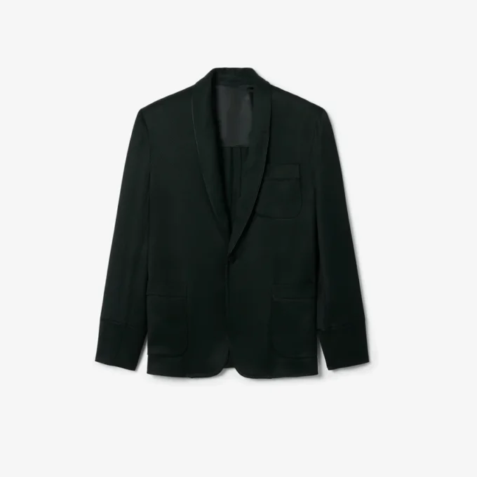 Runway-Blazer aus Satin mit Schalkragen