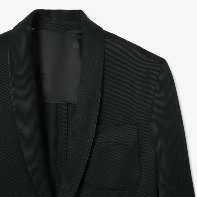 Runway-Blazer aus Satin mit Schalkragen