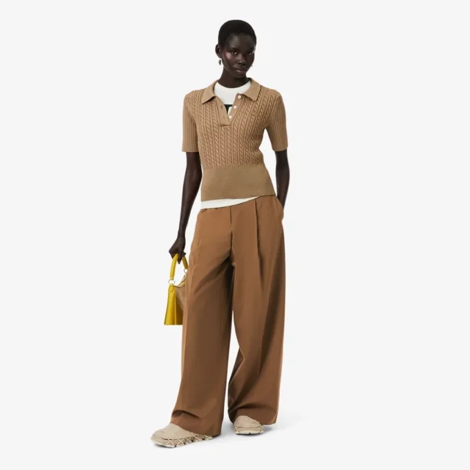 Runway-Hose aus Woll-Blend in weiter Passform
