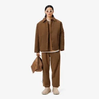 Runway-Jacke aus Wolle-Blend mit Wattierung