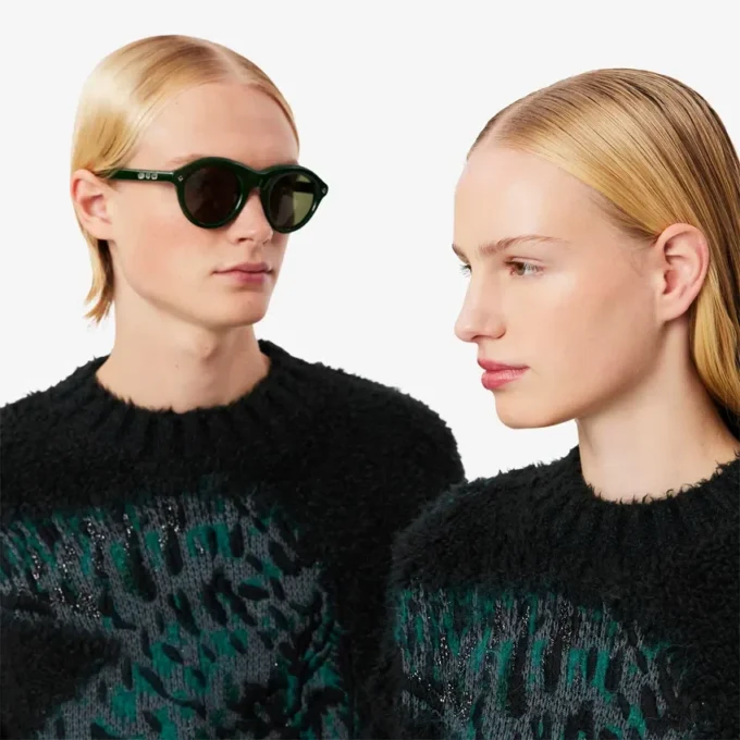 Runway Jacquard-Pullover mit Krokodil-Motiv