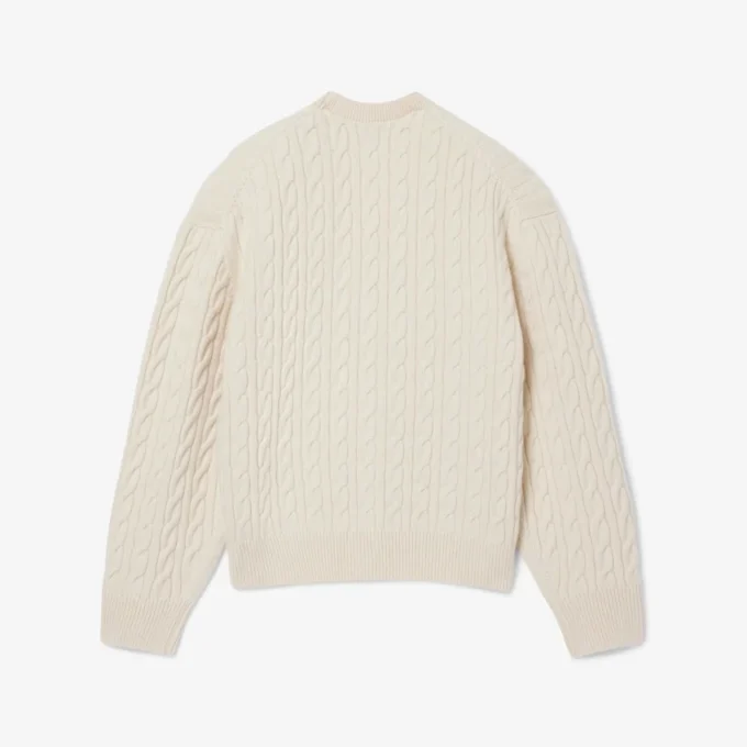 Runway Kaschmir-Strickjacke mit Zopfmuster
