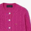 Runway Kaschmir-Strickjacke mit Zopfmuster