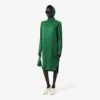 Runway-Kleid mit Satin-Schalausschnitt und Print