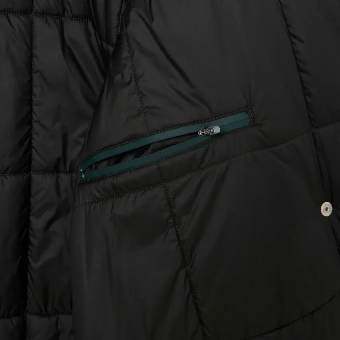 Runway Lange, schillernde Pufferjacke