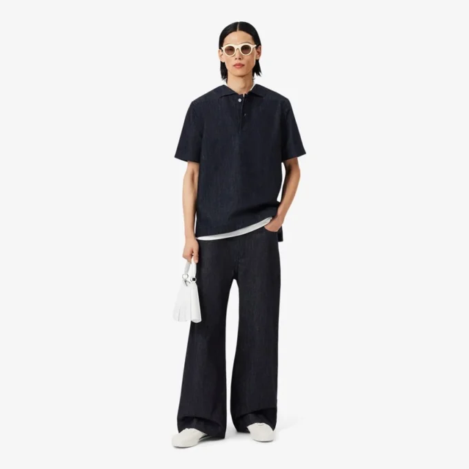 Runway Loose Fit Denim-Poloshirt