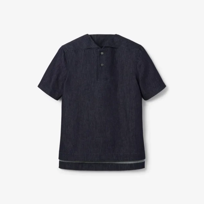Runway Loose Fit Denim-Poloshirt