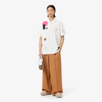 Runway Loose Fit Graphic Piqua Poloshirt